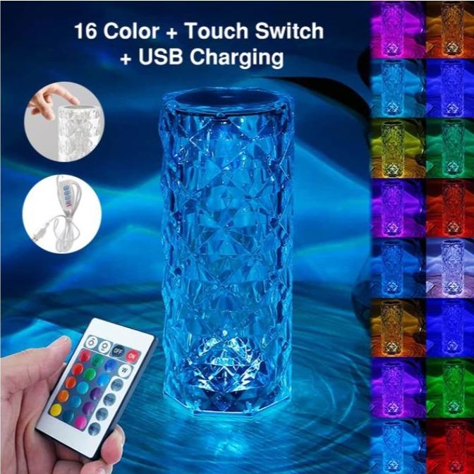 LED Crystal Rose Table Lamp Atmosphere Lamp Night Light